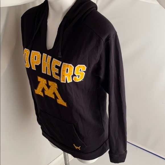 Victoria’s Secret PINK Minnesota Gophers black and gold hoodie XS - Picture 3 of 12